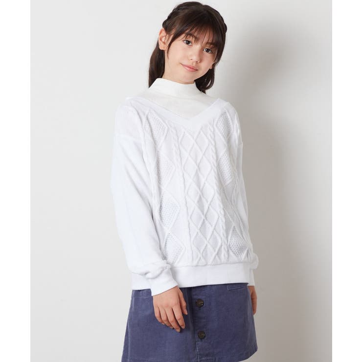 [140-150]ケーブルニットドッキングトレーナー | a.v.v【KIDS】 | 詳細画像13 