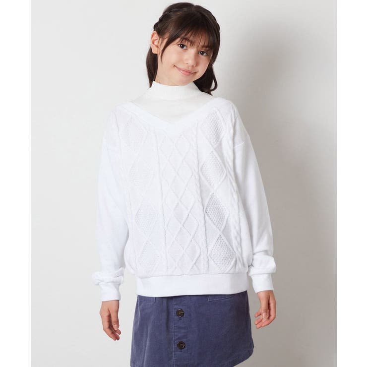 [140-150]ケーブルニットドッキングトレーナー | a.v.v【KIDS】 | 詳細画像14 