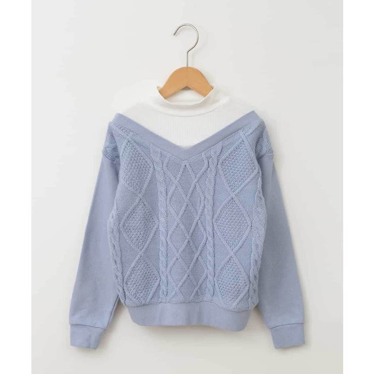 [160]ケーブルニットドッキングトレーナー | a.v.v【KIDS】 | 詳細画像2 