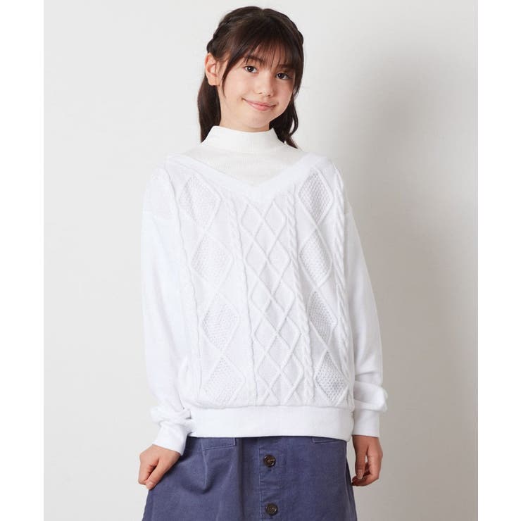 [160]ケーブルニットドッキングトレーナー | a.v.v【KIDS】 | 詳細画像9 