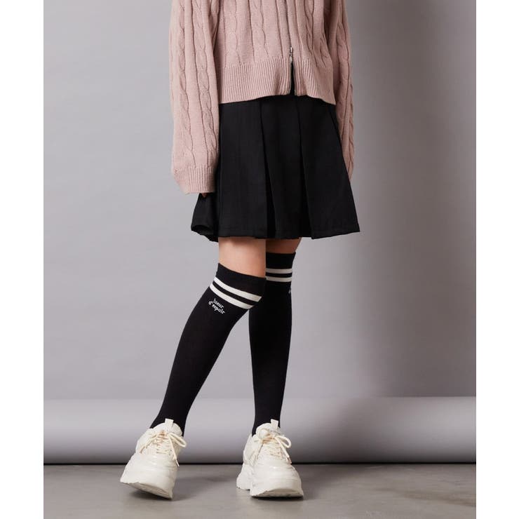 ブラック | [100-130]ベルト付きプリーツスカパン | a.v.v【KIDS】