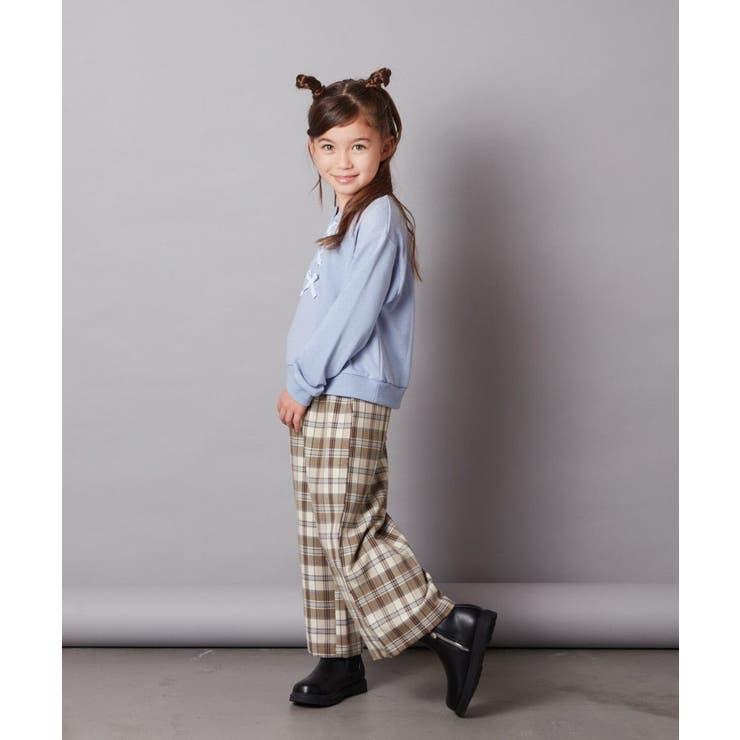 [120-130]サスペンダー付きワイドパンツ | a.v.v【KIDS】 | 詳細画像8 