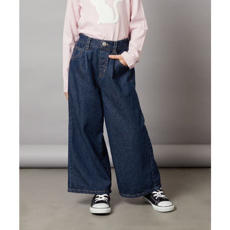 [120-130]デニムワイドパンツ | a.v.v【KIDS】 | 詳細画像4 