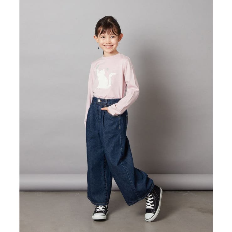 [120-130]デニムワイドパンツ | a.v.v【KIDS】 | 詳細画像5 