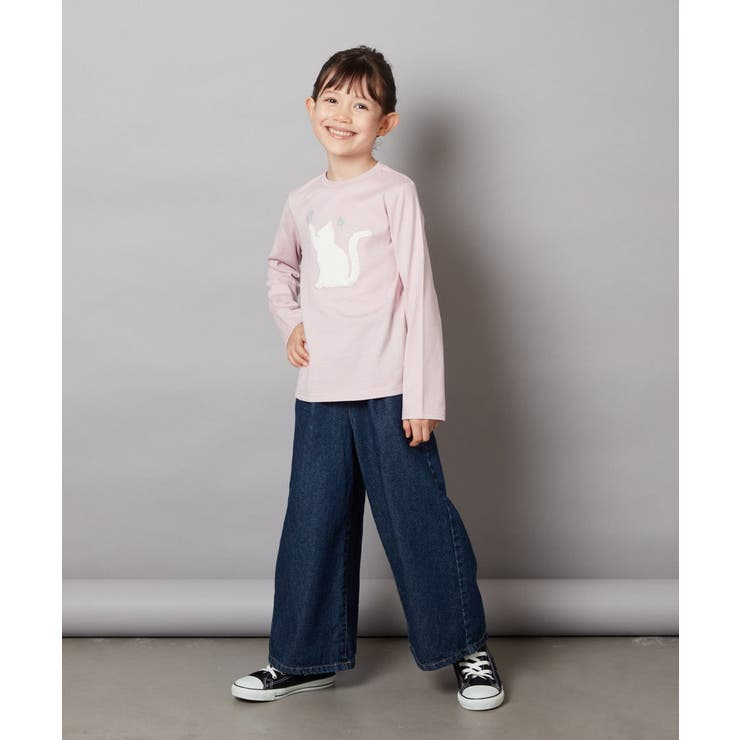 [120-130]デニムワイドパンツ | a.v.v【KIDS】 | 詳細画像7 