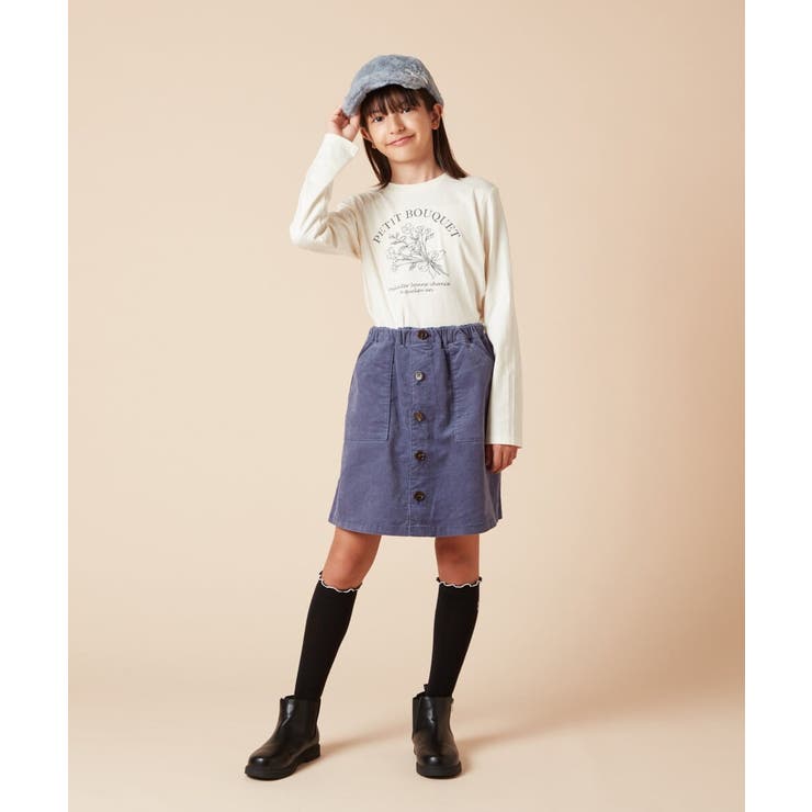 [100-130]フロントボタンデザインラップパンツ | a.v.v【KIDS】 | 詳細画像13 