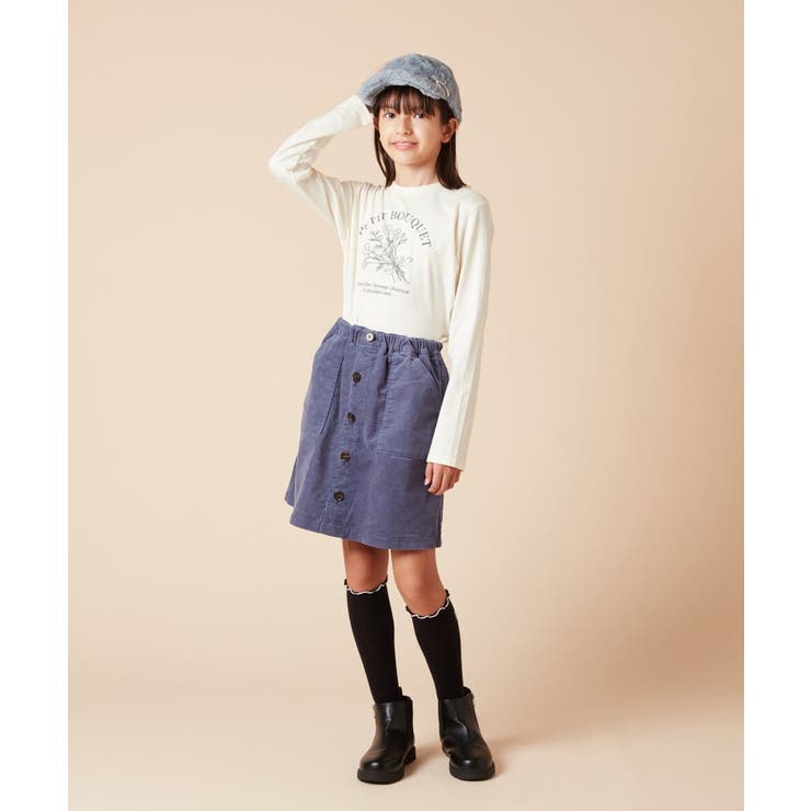 [100-130]フロントボタンデザインラップパンツ | a.v.v【KIDS】 | 詳細画像14 