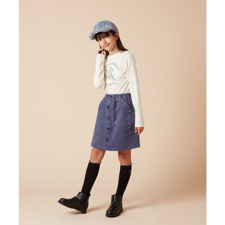 [100-130]フロントボタンデザインラップパンツ | a.v.v【KIDS】 | 詳細画像15 