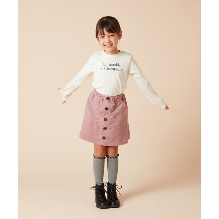 [100-130]フロントボタンデザインラップパンツ | a.v.v【KIDS】 | 詳細画像6 