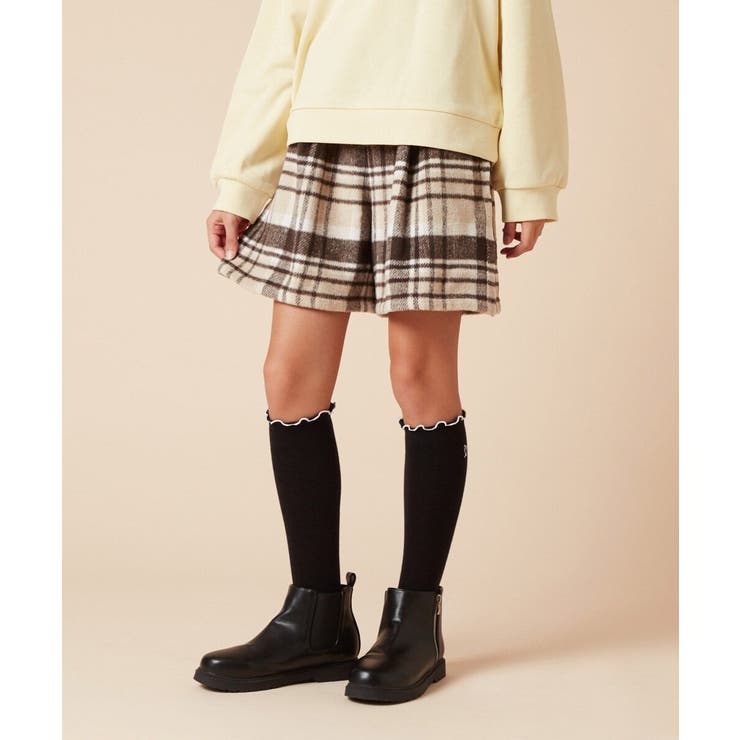 [100-160]シャギーチェックショートパンツ | a.v.v【KIDS】 | 詳細画像4 