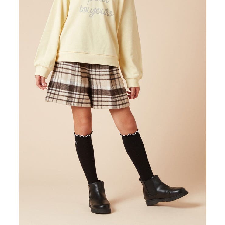 [100-160]シャギーチェックショートパンツ | a.v.v【KIDS】 | 詳細画像6 