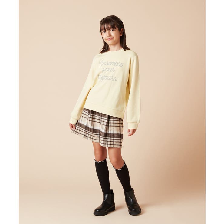 [100-160]シャギーチェックショートパンツ | a.v.v【KIDS】 | 詳細画像7 