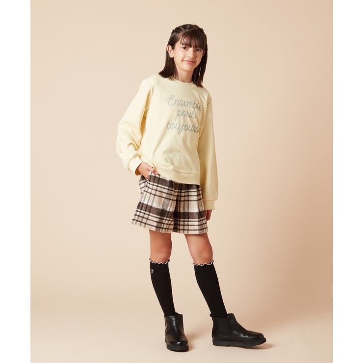 [100-160]シャギーチェックショートパンツ | a.v.v【KIDS】 | 詳細画像9 