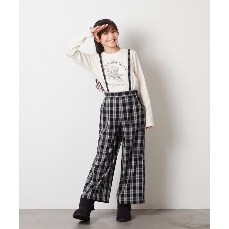 [160]サスペンダー付きワイドパンツ | a.v.v【KIDS】 | 詳細画像14 