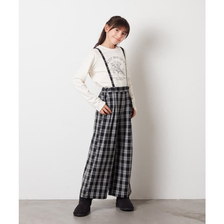 [160]サスペンダー付きワイドパンツ | a.v.v【KIDS】 | 詳細画像15 