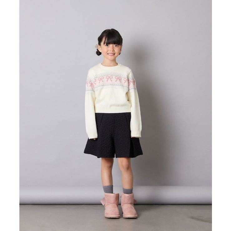 [120-160]ふくれジャガードキュロット | a.v.v【KIDS】 | 詳細画像12 