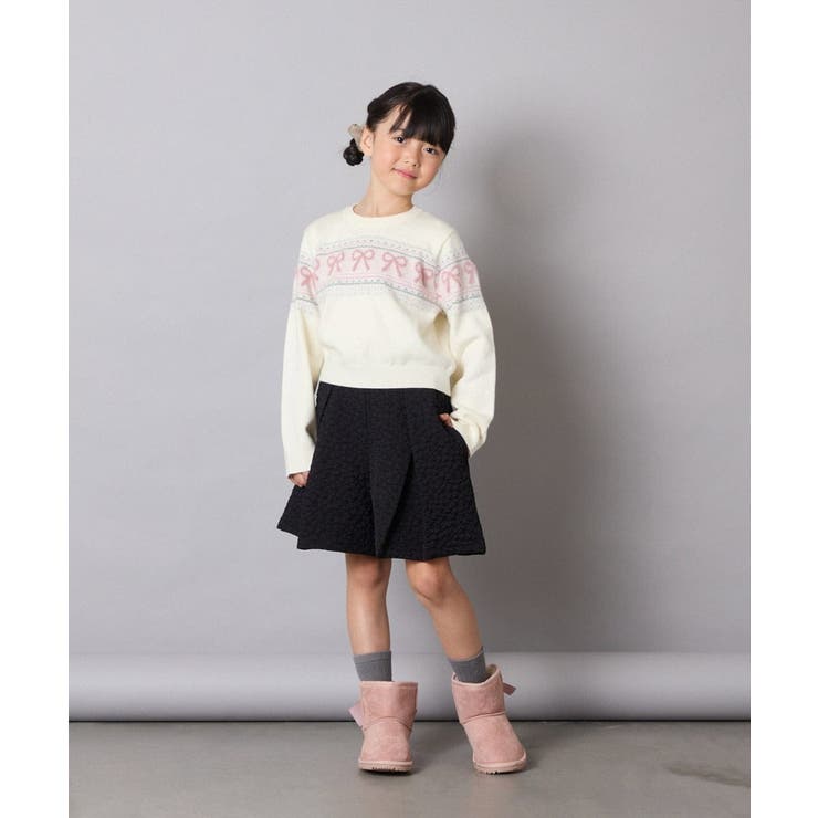 [120-160]ふくれジャガードキュロット | a.v.v【KIDS】 | 詳細画像14 