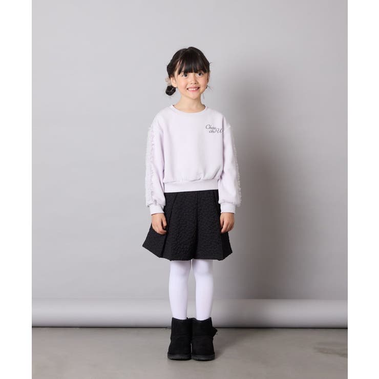 [120-160]ふくれジャガードキュロット | a.v.v【KIDS】 | 詳細画像3 