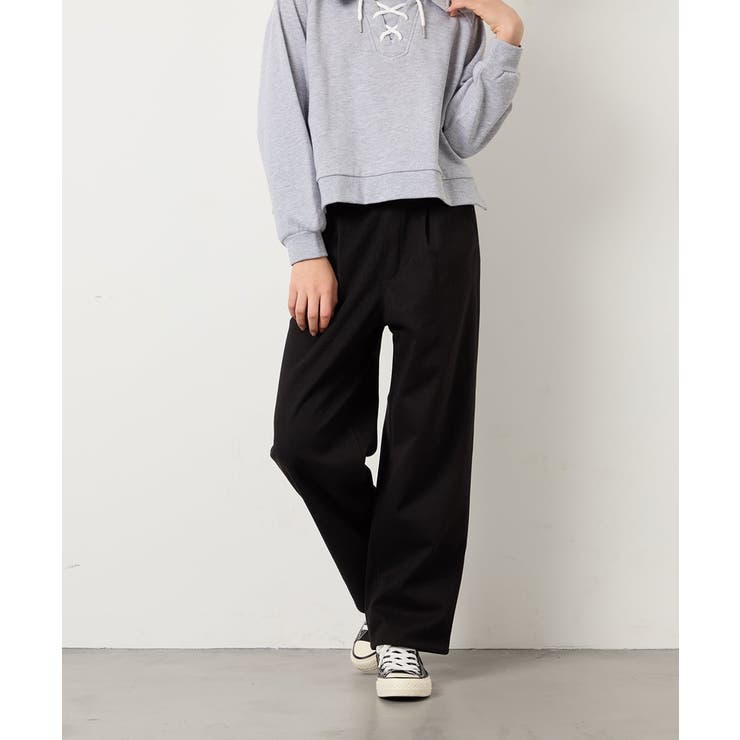 [130-160]【裏起毛】ジャージストレートパンツ | a.v.v【KIDS】 | 詳細画像1 