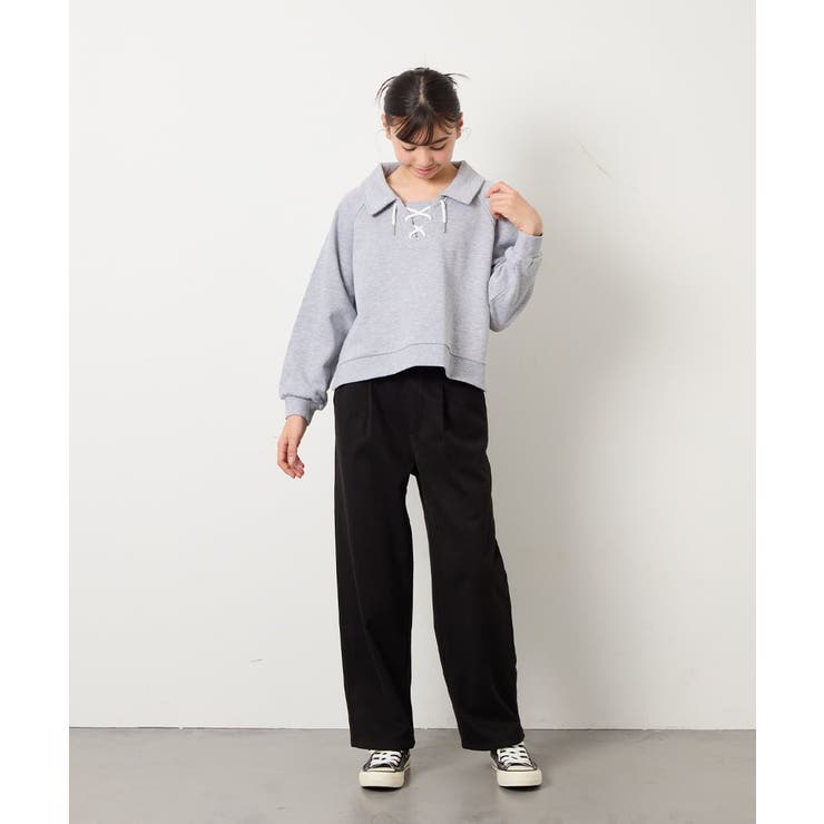 [130-160]【裏起毛】ジャージストレートパンツ | a.v.v【KIDS】 | 詳細画像4 