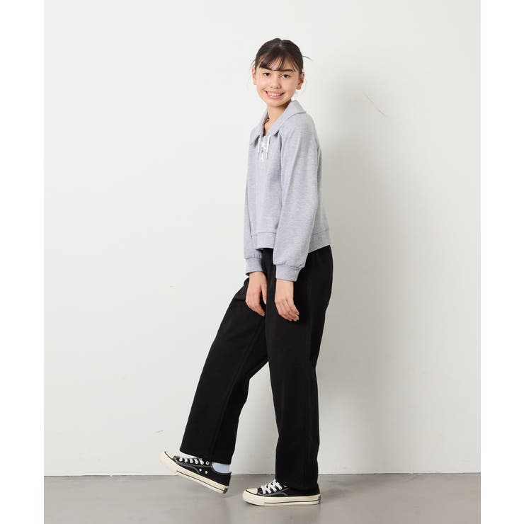 [130-160]【裏起毛】ジャージストレートパンツ | a.v.v【KIDS】 | 詳細画像5 