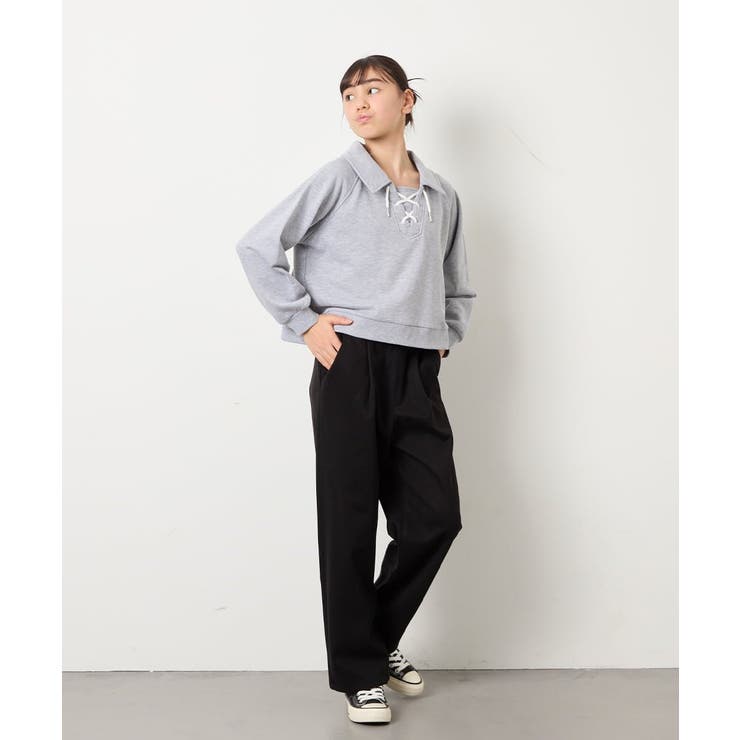 [130-160]【裏起毛】ジャージストレートパンツ | a.v.v【KIDS】 | 詳細画像6 