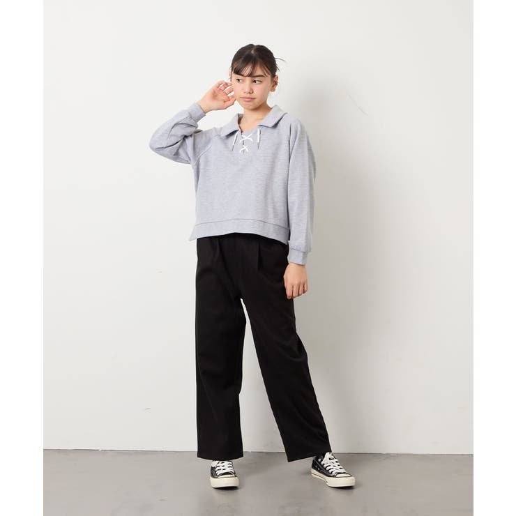 [130-160]【裏起毛】ジャージストレートパンツ | a.v.v【KIDS】 | 詳細画像7 