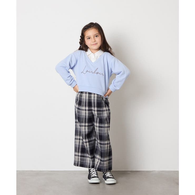 サス付きチェックワイドパンツ | a.v.v【KIDS】 | 詳細画像10 