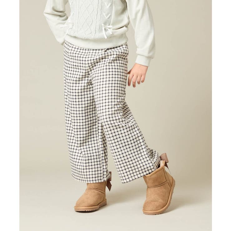 サス付きチェックワイドパンツ | a.v.v【KIDS】 | 詳細画像18 