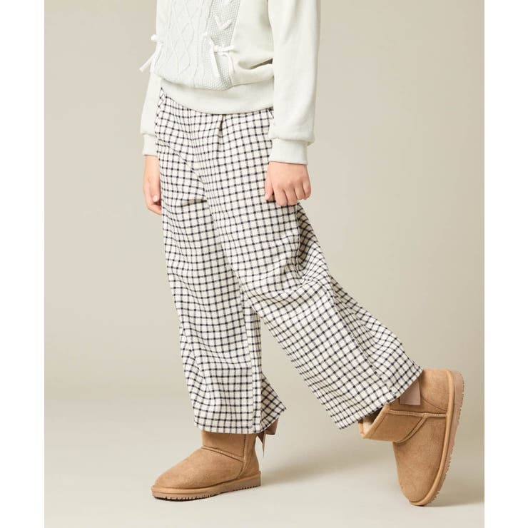 サス付きチェックワイドパンツ | a.v.v【KIDS】 | 詳細画像20 