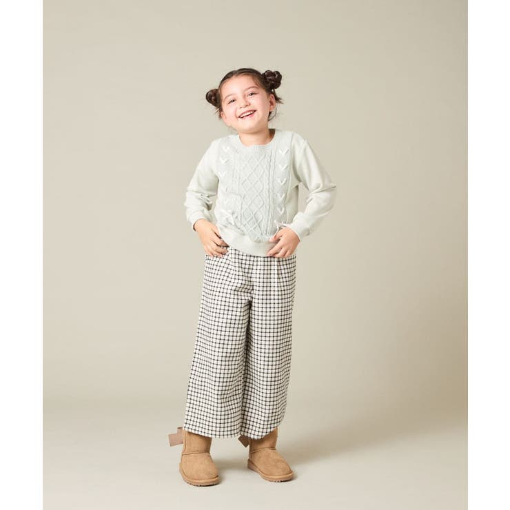 サス付きチェックワイドパンツ | a.v.v【KIDS】 | 詳細画像21 