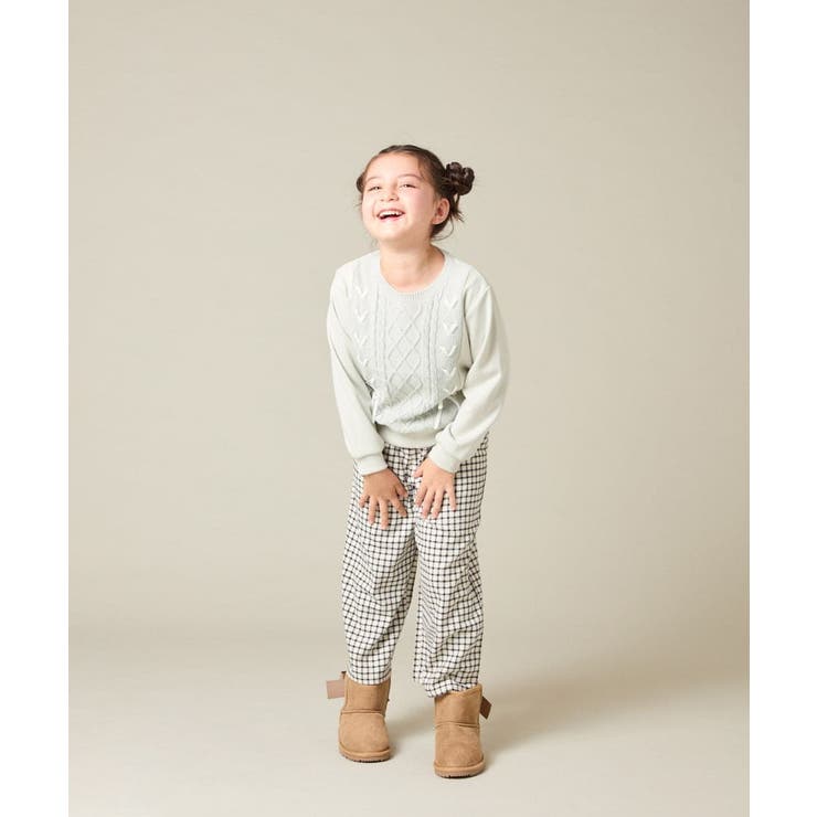 サス付きチェックワイドパンツ | a.v.v【KIDS】 | 詳細画像22 