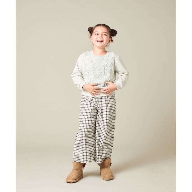 サス付きチェックワイドパンツ | a.v.v【KIDS】 | 詳細画像23 