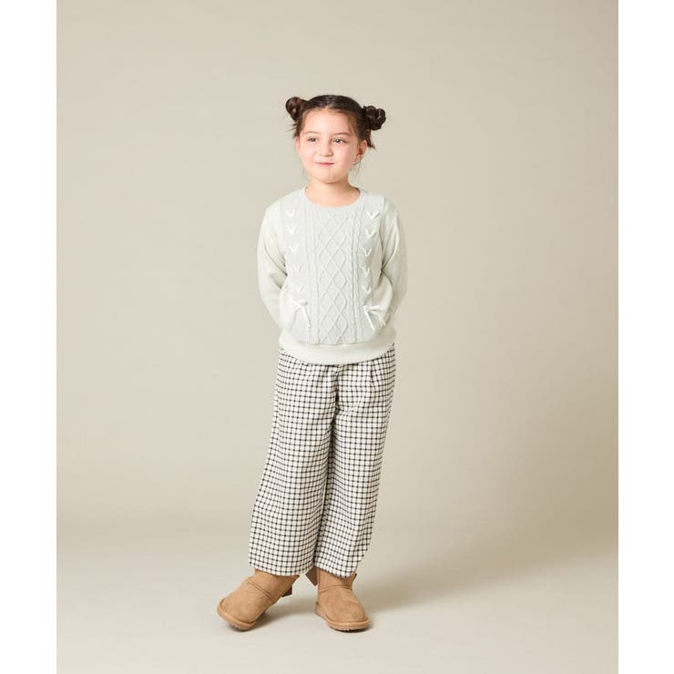 サス付きチェックワイドパンツ | a.v.v【KIDS】 | 詳細画像25 