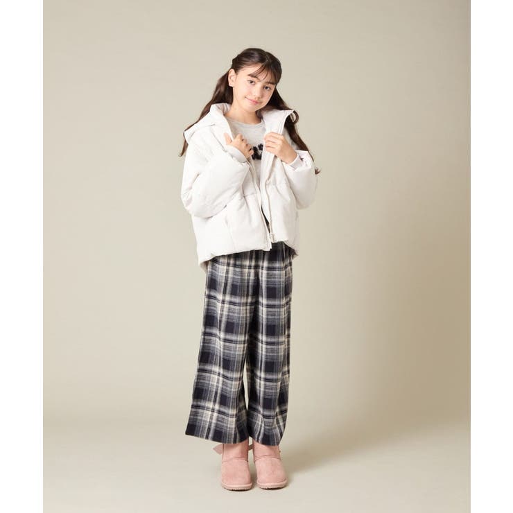 サス付きチェックワイドパンツ | a.v.v【KIDS】 | 詳細画像3 