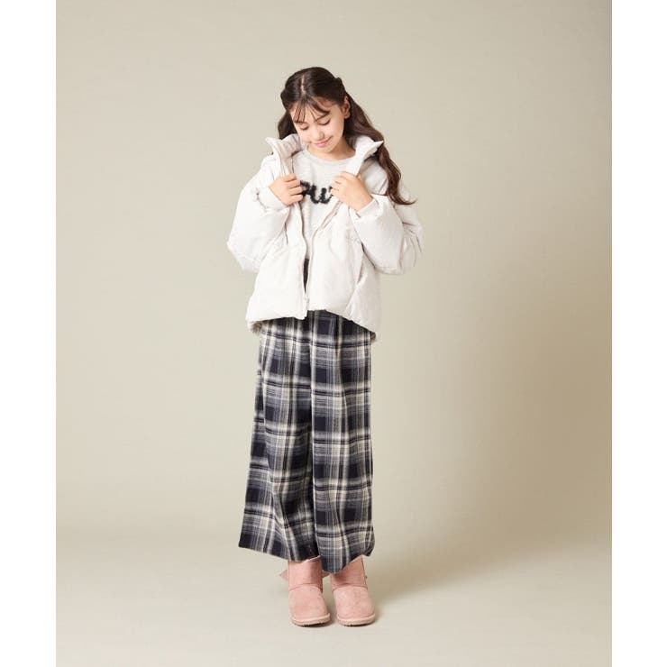サス付きチェックワイドパンツ | a.v.v【KIDS】 | 詳細画像4 