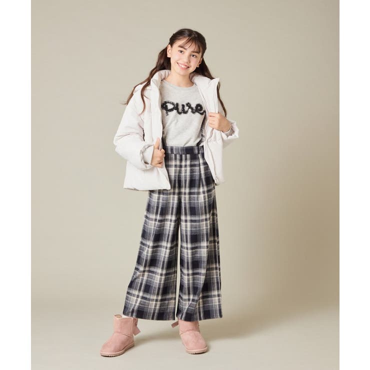 サス付きチェックワイドパンツ | a.v.v【KIDS】 | 詳細画像5 