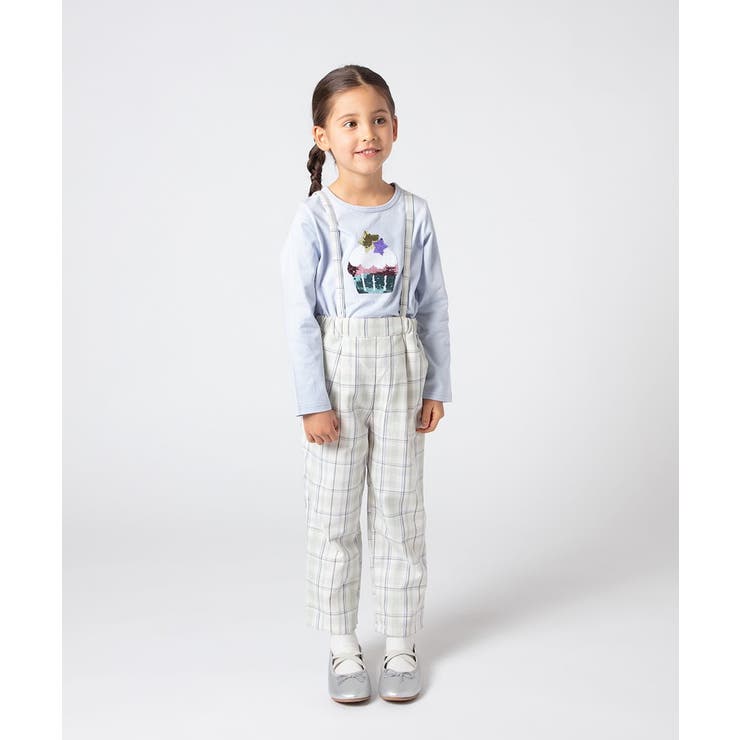 [140-150]【2WAY】サスペンダー付きテーパードパンツ | a.v.v【KIDS】 | 詳細画像7 