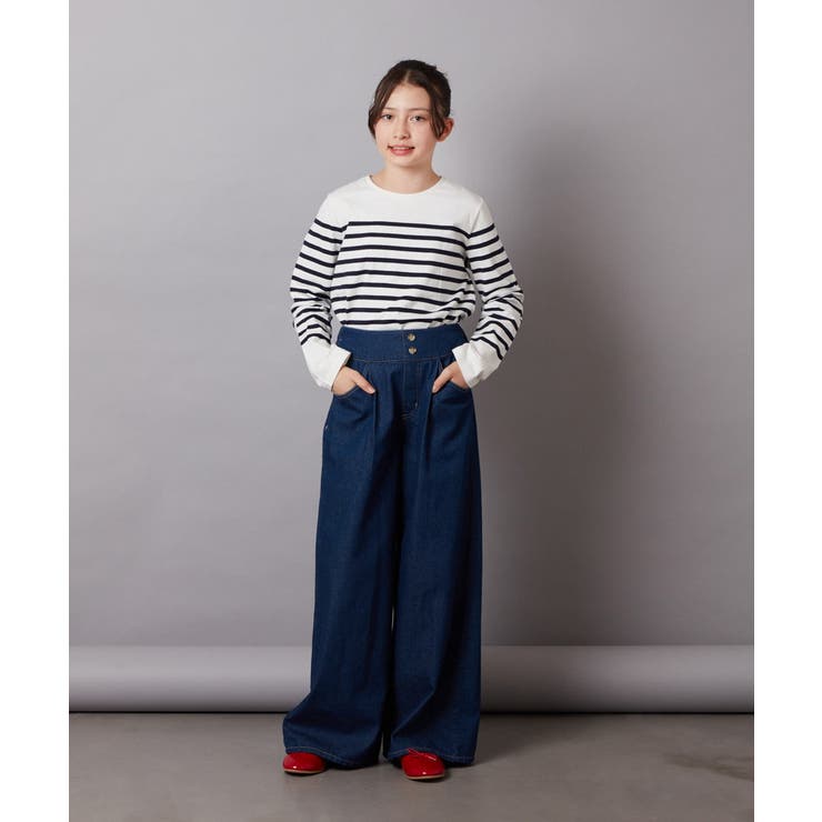 [100-130]デニムワイドパンツ | a.v.v【KIDS】 | 詳細画像11 