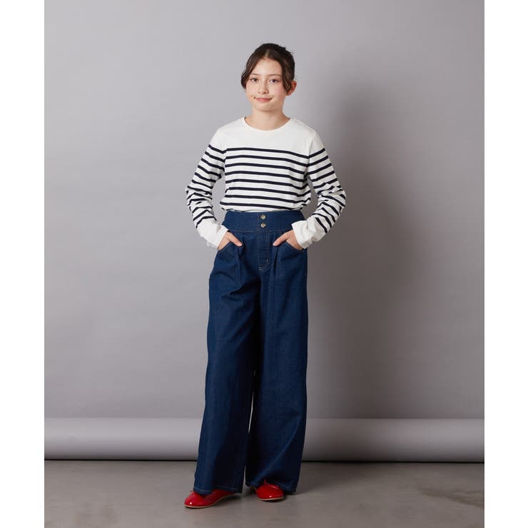 [100-130]デニムワイドパンツ | a.v.v【KIDS】 | 詳細画像13 