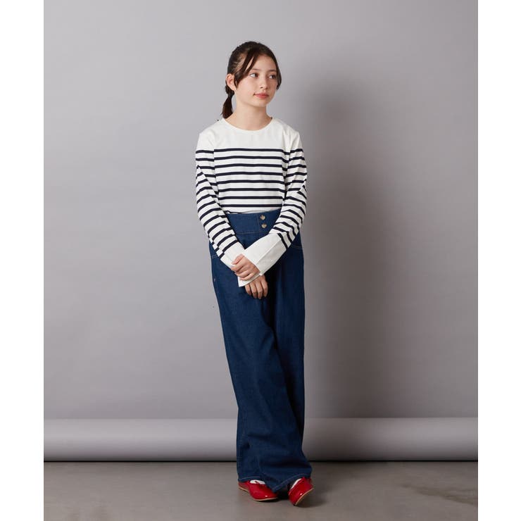 [100-130]デニムワイドパンツ | a.v.v【KIDS】 | 詳細画像14 