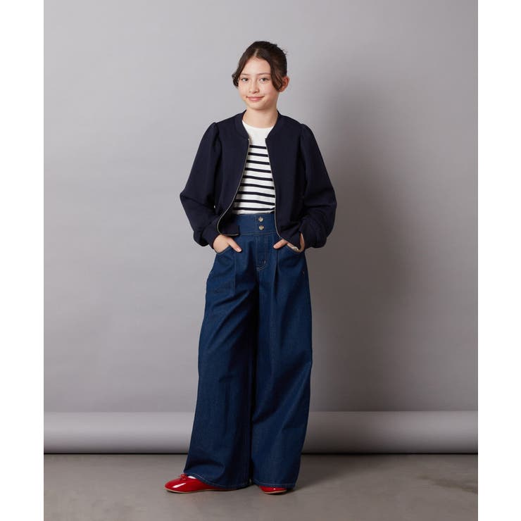 [100-130]デニムワイドパンツ | a.v.v【KIDS】 | 詳細画像18 