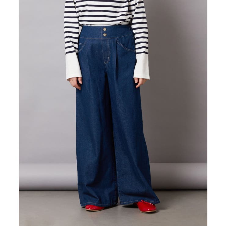 [100-130]デニムワイドパンツ | a.v.v【KIDS】 | 詳細画像2 