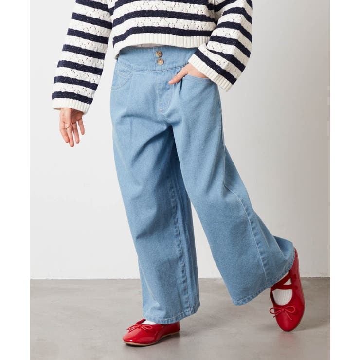 [100-130]デニムワイドパンツ | a.v.v【KIDS】 | 詳細画像22 