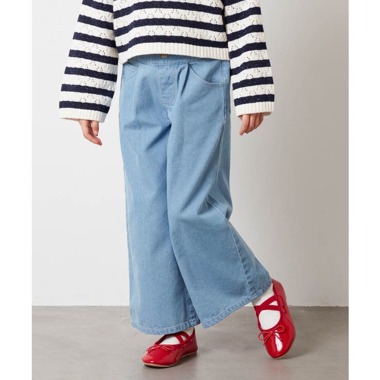 [100-130]デニムワイドパンツ | a.v.v【KIDS】 | 詳細画像23 