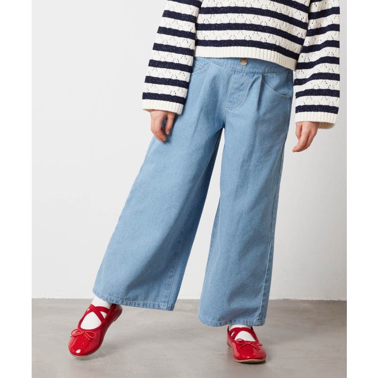 [100-130]デニムワイドパンツ | a.v.v【KIDS】 | 詳細画像25 