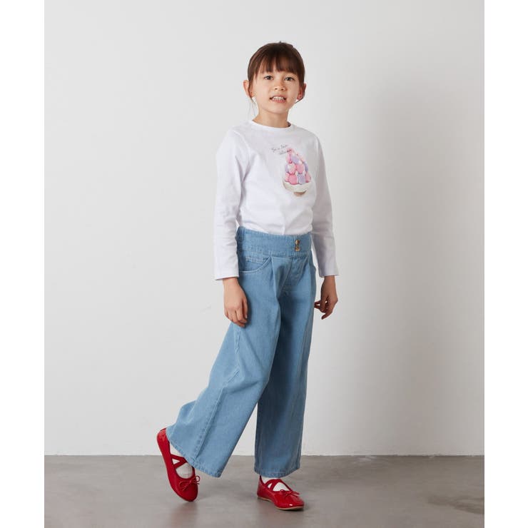 [100-130]デニムワイドパンツ | a.v.v【KIDS】 | 詳細画像28 