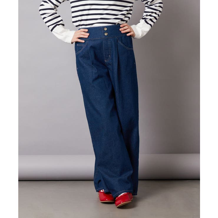 [100-130]デニムワイドパンツ | a.v.v【KIDS】 | 詳細画像4 