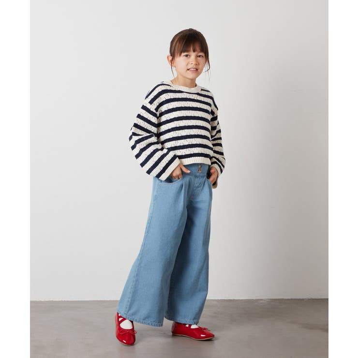 [100-130]デニムワイドパンツ | a.v.v【KIDS】 | 詳細画像45 