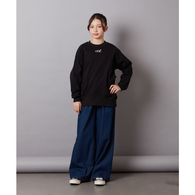 [100-130]デニムワイドパンツ | a.v.v【KIDS】 | 詳細画像7 